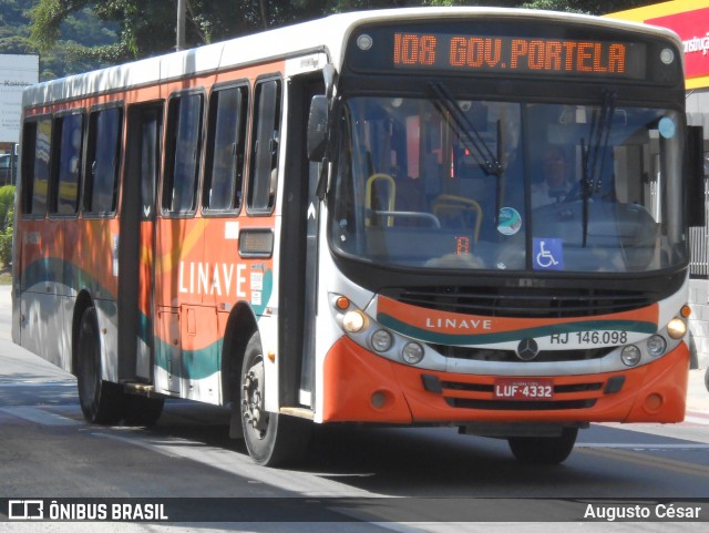 Linave Transportes RJ 146.098 na cidade de Miguel Pereira, Rio de Janeiro, Brasil, por Augusto César. Número da foto: #12080952.