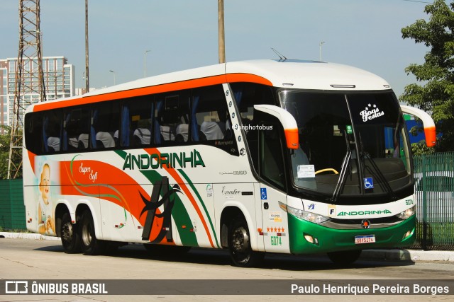 Empresa de Transportes Andorinha 6074 na cidade de São Paulo, São Paulo, Brasil, por Paulo Henrique Pereira Borges. Número da foto: #12080593.