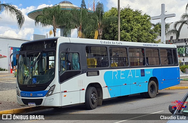 Viação Real - Varginha 7220 na cidade de Varginha, Minas Gerais, Brasil, por Claudio Luiz. Número da foto: #12080330.