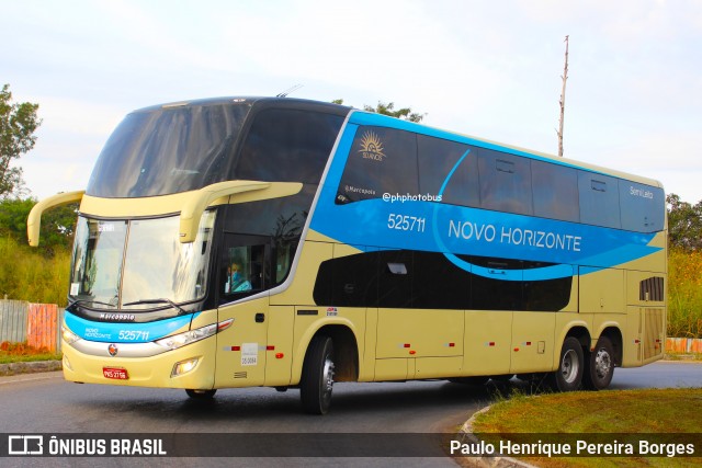 Viação Novo Horizonte 525711 na cidade de Brasília, Distrito Federal, Brasil, por Paulo Henrique Pereira Borges. Número da foto: #12082902.