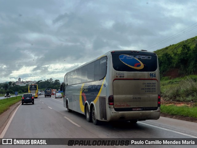 Sampaio Turismo 954 na cidade de Contagem, Minas Gerais, Brasil, por Paulo Camillo Mendes Maria. Número da foto: #12081568.