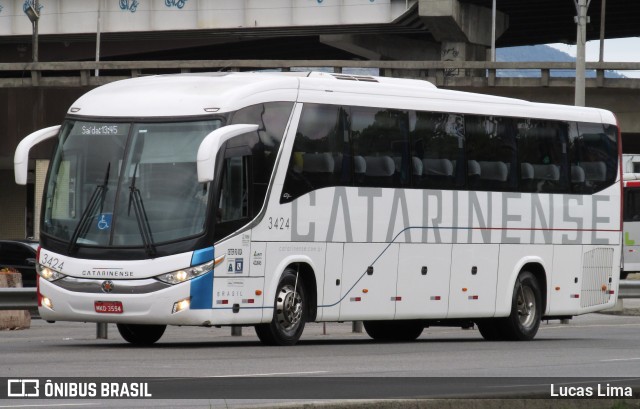 Auto Viação Catarinense 3424 na cidade de Rio de Janeiro, Rio de Janeiro, Brasil, por Lucas Lima. Número da foto: #12082977.