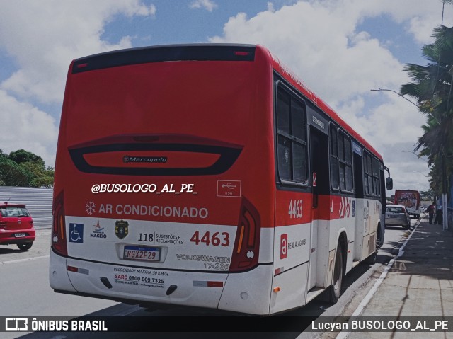 Real Alagoas de Viação 4463 na cidade de Maceió, Alagoas, Brasil, por Lucyan BUSOLOGO_AL_PE. Número da foto: #12081605.