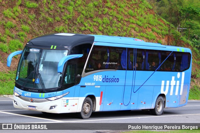 UTIL - União Transporte Interestadual de Luxo 9815 na cidade de Paracambi, Rio de Janeiro, Brasil, por Paulo Henrique Pereira Borges. Número da foto: #12084463.