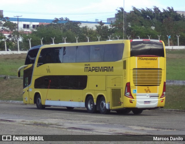 Viação Itapemirim 17007 na cidade de Aracaju, Sergipe, Brasil, por Marcos Danilo. Número da foto: #12140552.