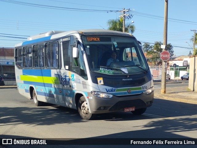 Visatur - Viação Santo Antônio de Turismo 850 na cidade de Santa Bárbara d`Oeste, São Paulo, Brasil, por Fernando Félix Ferreira Lima. Número da foto: #12139882.