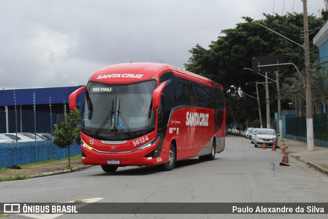 Viação Santa Cruz 36124 na cidade de São Paulo, São Paulo, Brasil, por Paulo Alexandre da Silva. Número da foto: #12140571.
