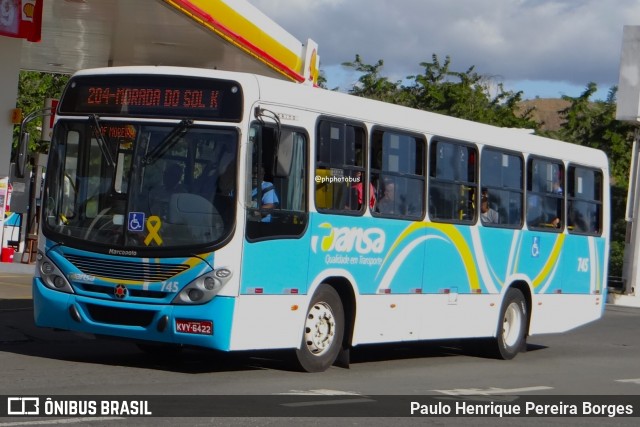 TRANSA - Transa Transporte Coletivo 745 na cidade de Três Rios, Rio de Janeiro, Brasil, por Paulo Henrique Pereira Borges. Número da foto: #12163024.