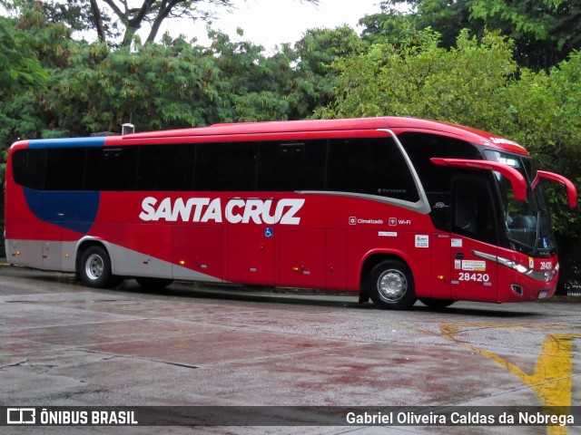 Viação Santa Cruz 28420 na cidade de São Paulo, São Paulo, Brasil, por Gabriel Oliveira Caldas da Nobrega. Número da foto: #12161888.