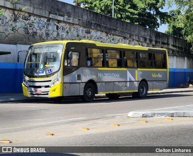 Viação Nilopolitana RJ 123.005 na cidade de Nilópolis, Rio de Janeiro, Brasil, por Cleiton Linhares. Número da foto: #12162449.