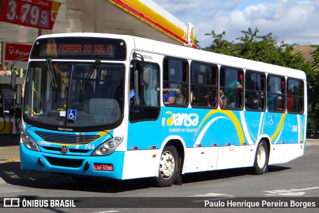 TRANSA - Transa Transporte Coletivo 744 na cidade de Três Rios, Rio de Janeiro, Brasil, por Paulo Henrique Pereira Borges. Número da foto: #12163020.
