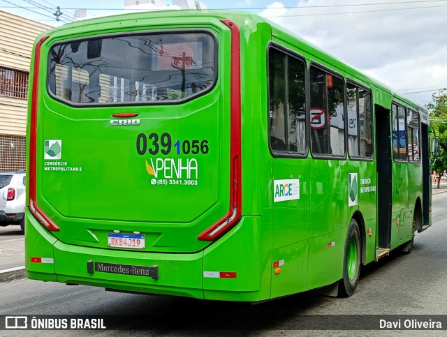 Viação Penha 0391056 na cidade de Fortaleza, Ceará, Brasil, por Davi Oliveira. Número da foto: #12162760.