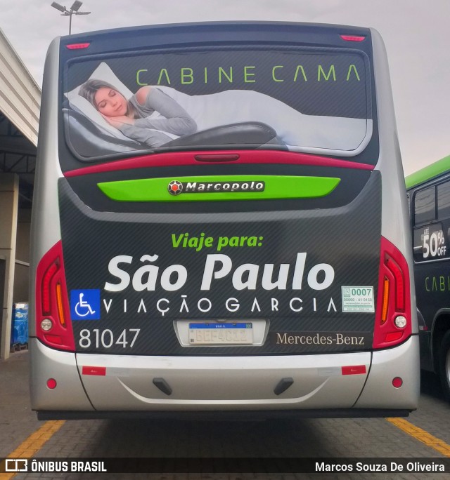 Viação Garcia 81047 na cidade de Maringá, Paraná, Brasil, por Marcos Souza De Oliveira. Número da foto: #12163036.