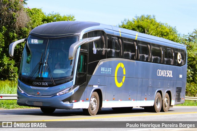 Viação Cidade Sol 10410 na cidade de Barra do Piraí, Rio de Janeiro, Brasil, por Paulo Henrique Pereira Borges. Número da foto: #12163142.