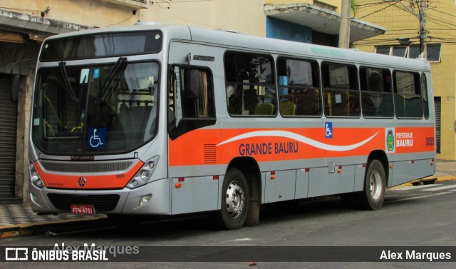 Transportes Coletivos Grande Bauru 2055 na cidade de Bauru, São Paulo, Brasil, por Alex Marques. Número da foto: #12165937.