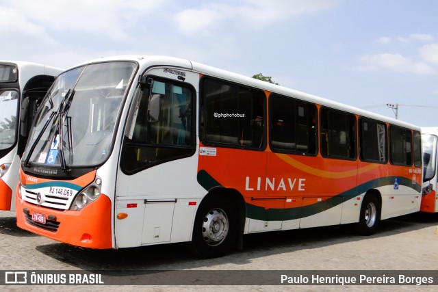 Linave Transportes RJ 146.069 na cidade de Nova Iguaçu, Rio de Janeiro, Brasil, por Paulo Henrique Pereira Borges. Número da foto: #12167063.
