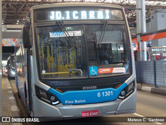 Viação Grajaú S.A. 6 1301 na cidade de São Paulo, São Paulo, Brasil, por Mateus C.  Cardoso. Número da foto: #12166285.