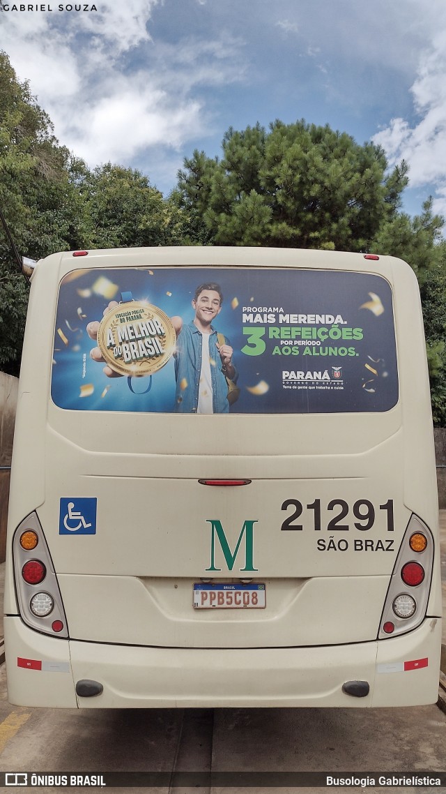 Auto Viação São Braz 21291 na cidade de Campo Magro, Paraná, Brasil, por Busologia Gabrielística. Número da foto: #12169642.