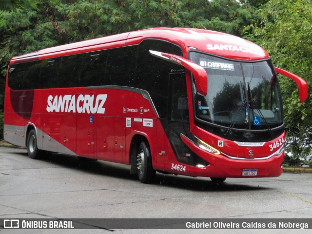 Viação Santa Cruz 34624 na cidade de São Paulo, São Paulo, Brasil, por Gabriel Oliveira Caldas da Nobrega. Número da foto: #12168635.