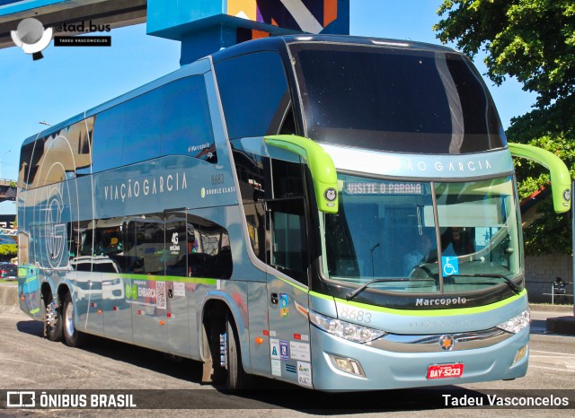 Viação Garcia 8683 na cidade de Rio de Janeiro, Rio de Janeiro, Brasil, por Tadeu Vasconcelos. Número da foto: #12168536.
