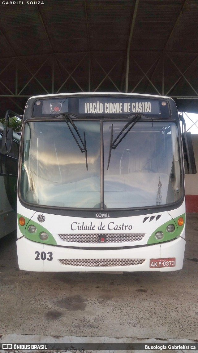 Viação Cidade de Castro 203 na cidade de Castro, Paraná, Brasil, por Busologia Gabrielística. Número da foto: #12170092.
