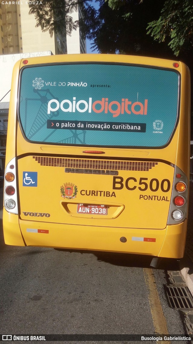 Transporte Coletivo Glória BC500 na cidade de Curitiba, Paraná, Brasil, por Busologia Gabrielística. Número da foto: #12169654.