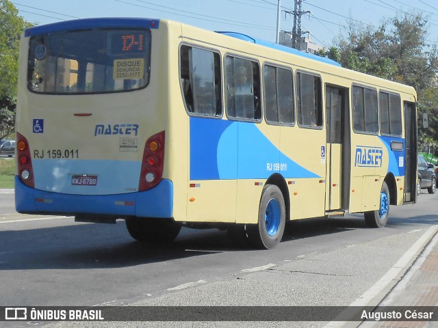 Master Transportes Coletivos de Passageiros RJ 159.011 na cidade de Nova Iguaçu, Rio de Janeiro, Brasil, por Augusto César. Número da foto: #12170289.