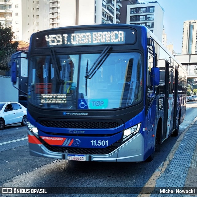 Viação Pirajuçara 11.501 na cidade de São Paulo, São Paulo, Brasil, por Michel Nowacki. Número da foto: #12170075.