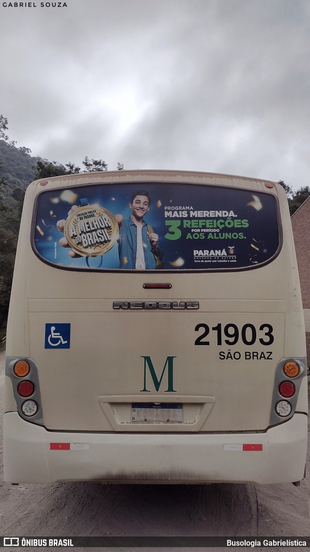Auto Viação São Braz 21903 na cidade de Campo Magro, Paraná, Brasil, por Busologia Gabrielística. Número da foto: #12169676.