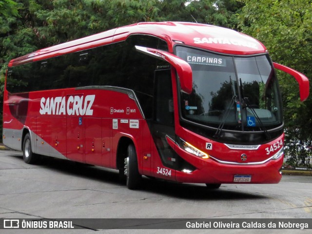 Viação Santa Cruz 34524 na cidade de São Paulo, São Paulo, Brasil, por Gabriel Oliveira Caldas da Nobrega. Número da foto: #12168623.