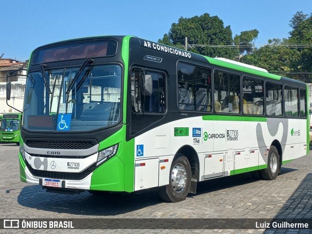 Caprichosa Auto Ônibus B27108 na cidade de Duque de Caxias, Rio de Janeiro, Brasil, por Luiz Guilherme. Número da foto: #12171424.