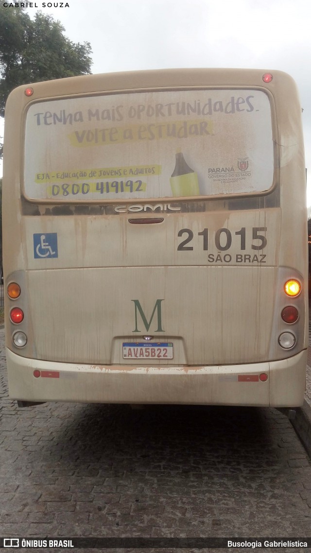 Auto Viação São Braz 21015 na cidade de Curitiba, Paraná, Brasil, por Busologia Gabrielística. Número da foto: #12171322.