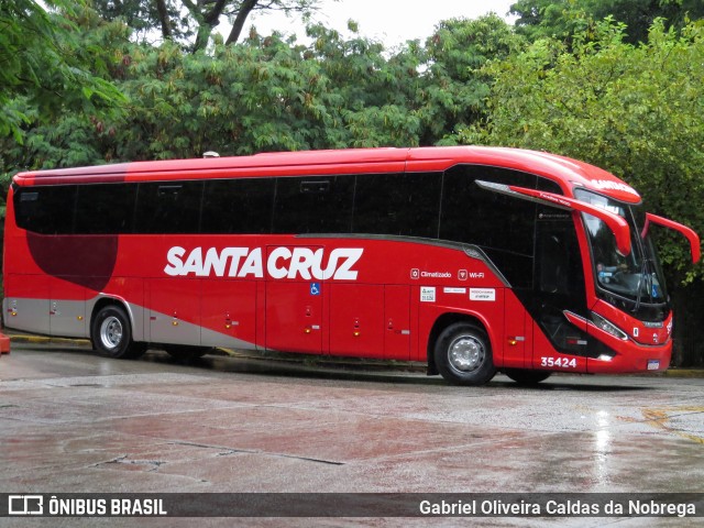 Viação Santa Cruz 35424 na cidade de São Paulo, São Paulo, Brasil, por Gabriel Oliveira Caldas da Nobrega. Número da foto: #12171022.