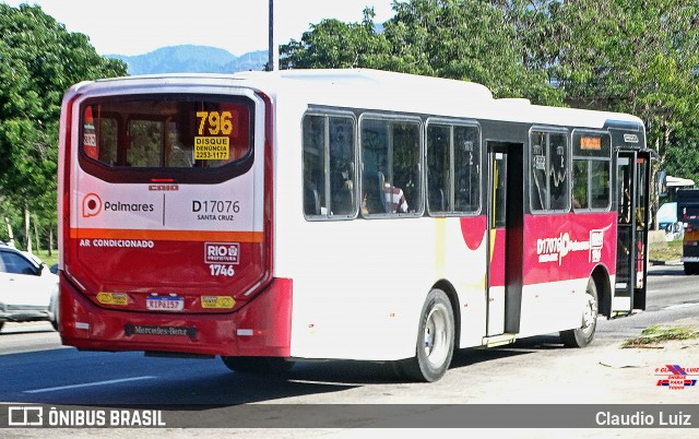 Auto Viação Palmares D17076 na cidade de Rio de Janeiro, Rio de Janeiro, Brasil, por Claudio Luiz. Número da foto: #12172959.