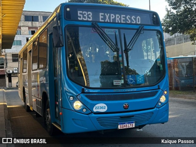 Nova Transporte 22362 na cidade de Vila Velha, Espírito Santo, Brasil, por Kaique Passos. Número da foto: #12171150.
