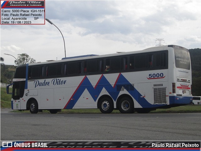 Padre Vitor Transporte e Turismo 5000 na cidade de Aparecida, São Paulo, Brasil, por Paulo Rafael Peixoto. Número da foto: #12171180.