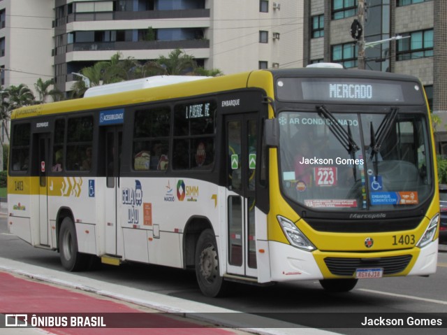 Viação Cidade de Maceió 1403 na cidade de Maceió, Alagoas, Brasil, por Jackson Gomes. Número da foto: #12171920.
