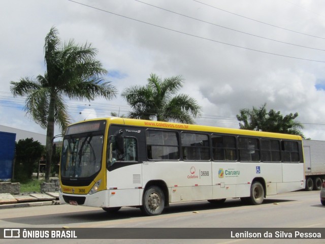 Coletivo Transportes 3698 na cidade de Caruaru, Pernambuco, Brasil, por Lenilson da Silva Pessoa. Número da foto: #12172582.