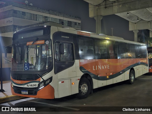 Linave Transportes RJ 146.042 na cidade de Nilópolis, Rio de Janeiro, Brasil, por Cleiton Linhares. Número da foto: #12174026.