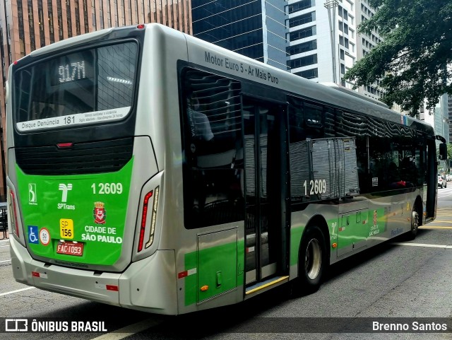 Viação Gato Preto 1 2609 na cidade de São Paulo, São Paulo, Brasil, por Brenno Santos. Número da foto: #12173399.
