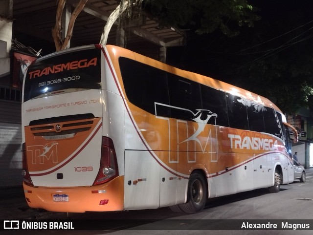 Transmega Transportes e Turismo 1039 na cidade de Angra dos Reis, Rio de Janeiro, Brasil, por Alexandre  Magnus. Número da foto: #12173747.