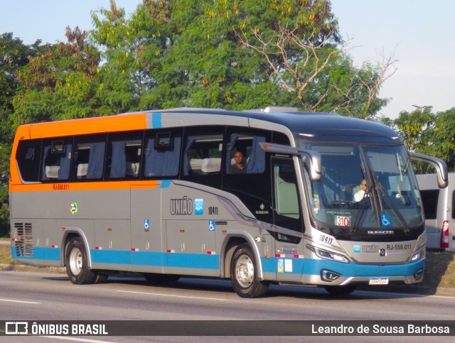 Expresso União 10411 na cidade de Rio de Janeiro, Rio de Janeiro, Brasil, por Leandro de Sousa Barbosa. Número da foto: #12173480.