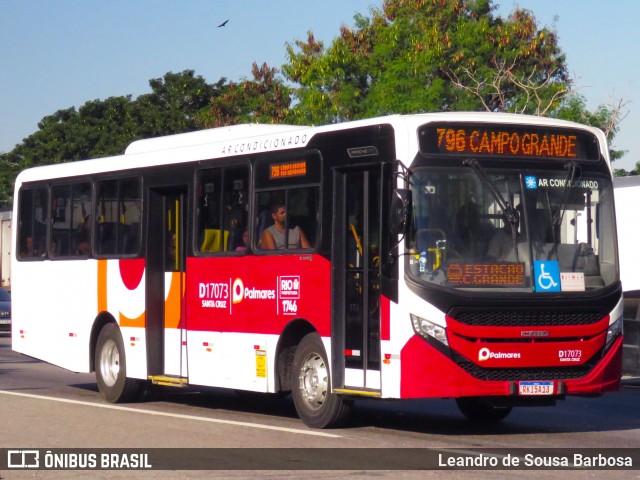 Auto Viação Palmares D17073 na cidade de Rio de Janeiro, Rio de Janeiro, Brasil, por Leandro de Sousa Barbosa. Número da foto: #12173449.