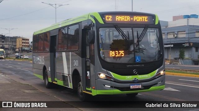 Transbus Cachoeirinha 2401 na cidade de Cachoeirinha, Rio Grande do Sul, Brasil, por Gabriel da Silva Ristow. Número da foto: #12174570.