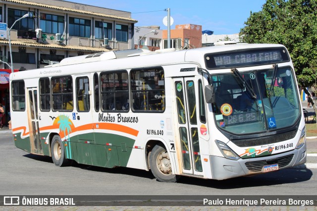 Viação Montes Brancos RJ 196.040 na cidade de Cabo Frio, Rio de Janeiro, Brasil, por Paulo Henrique Pereira Borges. Número da foto: #12174287.