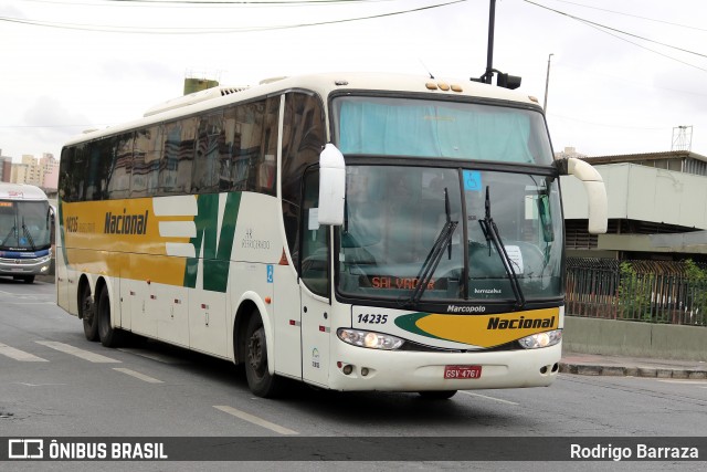 Viação Nacional 14235 na cidade de Belo Horizonte, Minas Gerais, Brasil, por Rodrigo Barraza. Número da foto: #12176912.