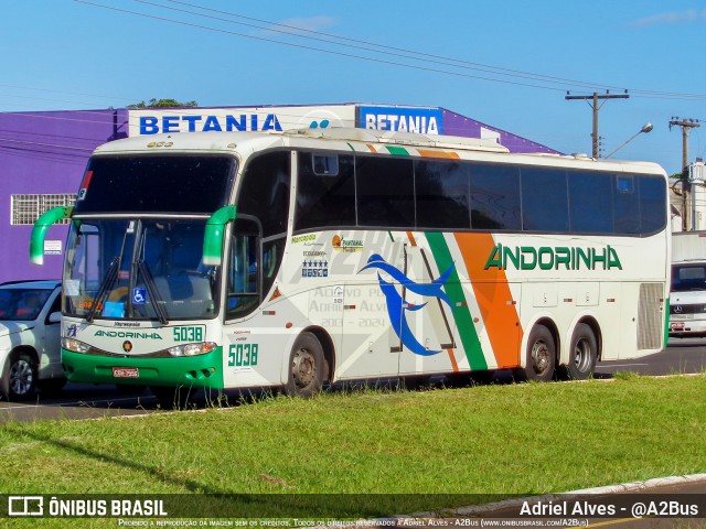 Empresa de Transportes Andorinha 5038 na cidade de Campo Grande, Mato Grosso do Sul, Brasil, por Adriel Alves - @A2Bus. Número da foto: #12176318.