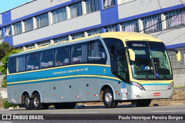 Viação Cometa 1403 na cidade de Volta Redonda, Rio de Janeiro, Brasil, por Paulo Henrique Pereira Borges. Número da foto: #12176499.