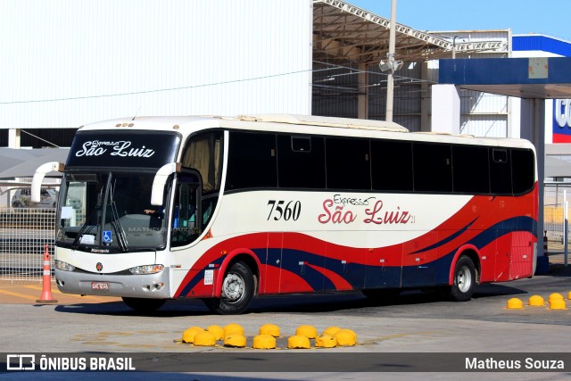 Expresso São Luiz 7560 na cidade de Goiânia, Goiás, Brasil, por Matheus Souza. Número da foto: #12177870.