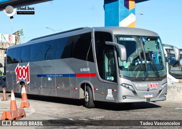 Auto Viação 1001 RJ 108.078 na cidade de Rio de Janeiro, Rio de Janeiro, Brasil, por Tadeu Vasconcelos. Número da foto: #12178055.